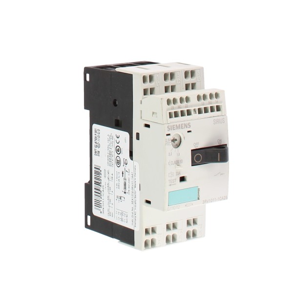 Interrupteur automatique Siemens 3rv10111ca25 3x12a s00 1,8...2,5a 100 kA 1NO+1NC CC