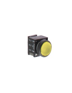 Bouton plat lumineux jaune