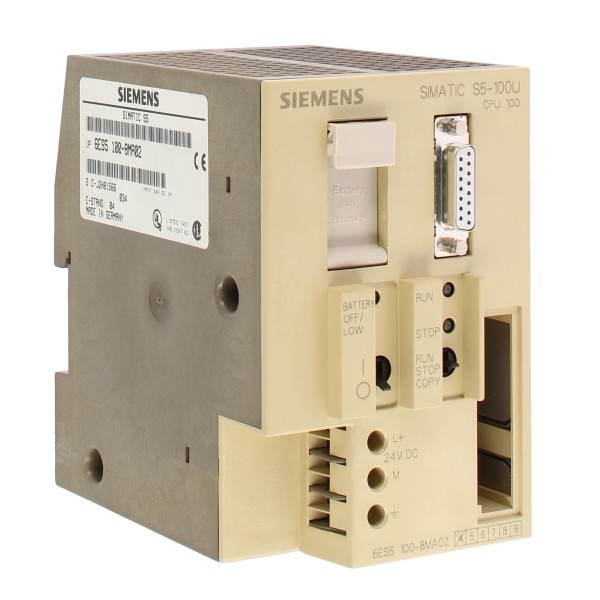 Simatic 6es51008ma02 simatic s5 cpu 100u with 24vdc power supply