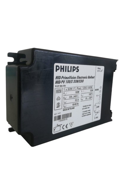 Philips hid-pv xt q 100w cdo alimentatore son-t plus 100w