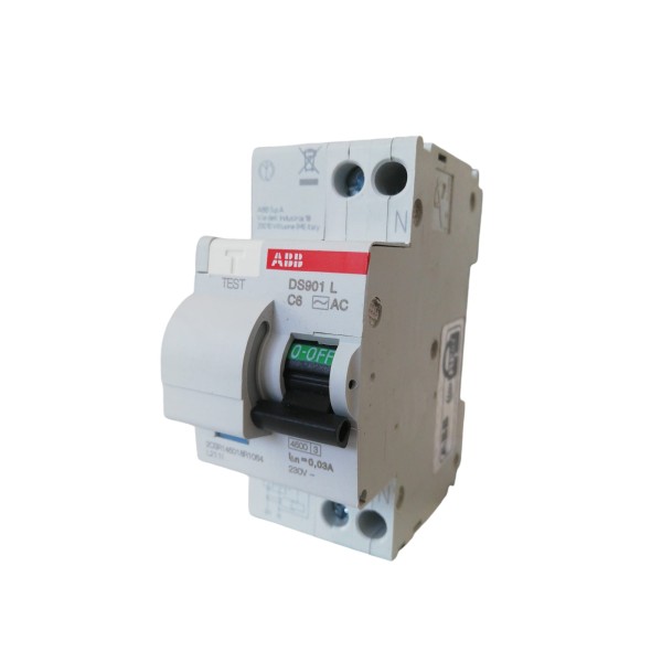 Abb ds901l c6 30ma ac differential switch 4.5ka 1p+n 6a