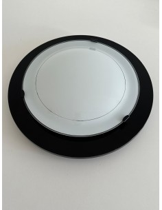 Rossini 1634-35-n Round opal glass ceiling light 2xe27 max 60w 230v black diam.37cm