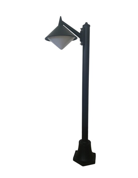 Moretti 851.12.1l.1 lume 125cm 1 lumière extérieure e27 aluminium moulé sous pression noir
