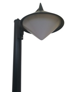 Moretti 851.12.1l.1 lume 125cm 1 luce da esterno e27 nero alluminio pressofuso 2