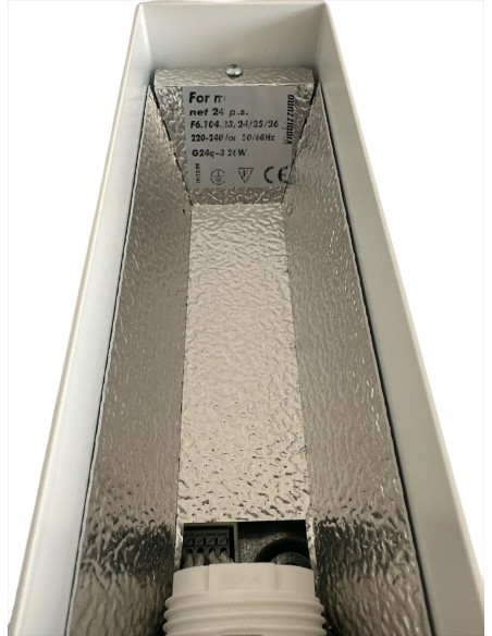 Viabizzuno f6.104.23 net 24 parete e soffitto bianco 1x26w g24q-3