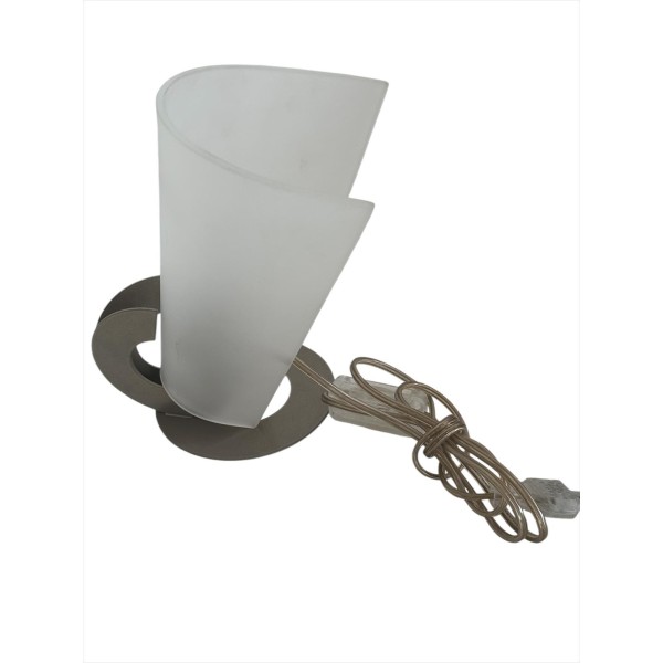 Terzani og32bf3 Solune Tisch, Nickel, geätztes Glas, E14, 40 W