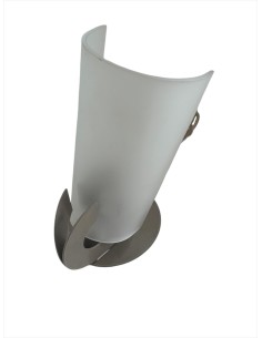 Lampe de table Terzani og32bf3 Solune, verre dépoli nickelé, douille E14, 1 x 40 W 2