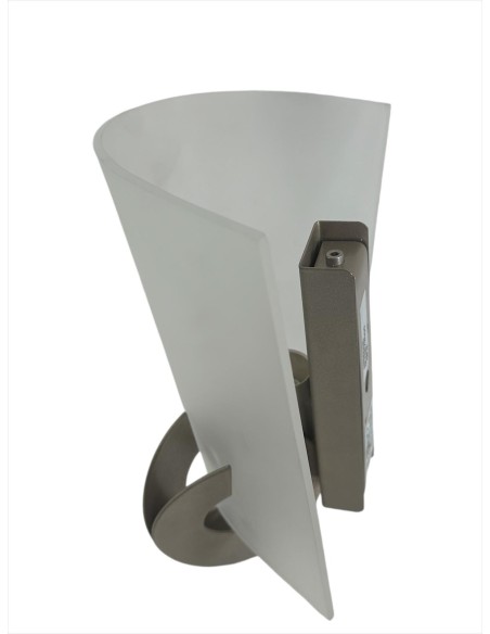 Applique murale Terzani OG30AF3 Solune, verre sablé nickelé, culot E14, 1 x 40 W