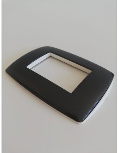 Legrand 682587 placca vela t-acciaio_sb metal 3 moduli