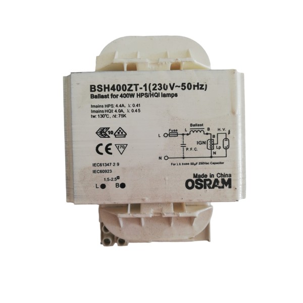 Ballast Osram 400 W HPS/HQI pour lampes à sodium/halogénures métalliques
