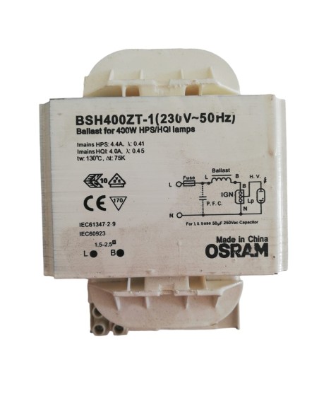 Ballast Osram 400 W HPS/HQI pour lampes à sodium/halogénures métalliques