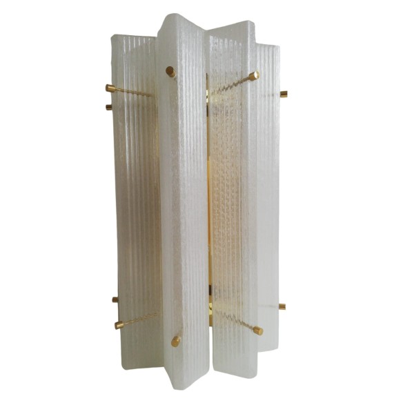 Bega 3648 brass wall lamp with white glass diffusers 2x100w e27