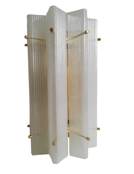 Applique murale Bega 3648 en laiton avec diffuseurs en verre blanc, 2 x 100 W E27