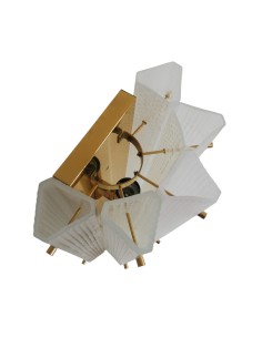 Bega 3648 brass wall lamp with white glass diffusers 2x100w e27 2