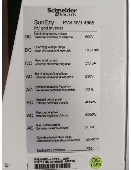 Onduleur photovoltaïque Schneider PVSNV14665 4,6 kW - Sunezy 4665E IP65