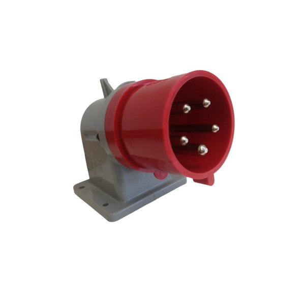 Palazzoli 476425 90° wall plug 3p+n+t 32a 380v 6h ip44