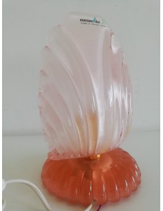 Leucos 648.co.rosa bedside lamp in curved pink crystal (Murano glass) with gold structure 1x60w e14 2