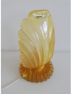 Leucos 648 co am bedside lamp in ivory curved crystal with gold structure 1x60w e14 2