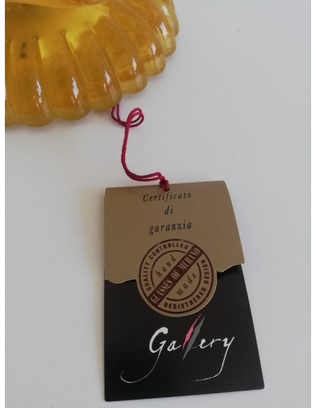 Lampe de chevet Leucos 648.co.am en cristal ivoire incurvé avec structure dorée 1x60w e14 (verre de Murano)