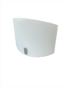 Vistosi small rocking wall light in satin white glass 1x100w e27