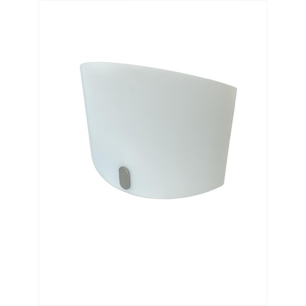 Kleine Schaukelwandleuchte Vistosi aus satiniertem weißem Glas, 1 x 100 W, E27
