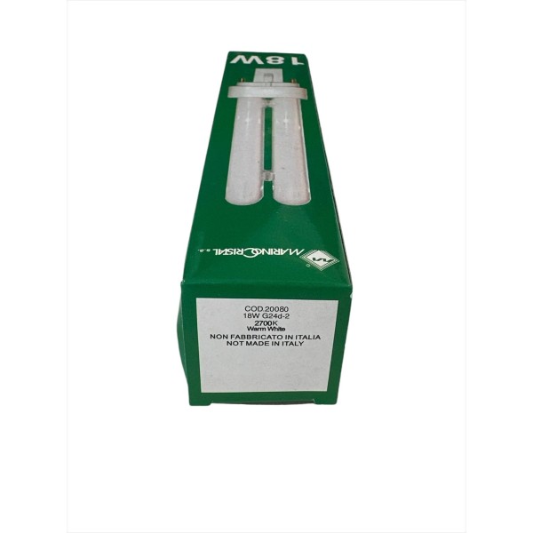 Marino Cristal 20080 Compact Fluorescent Lamp G24-D2 18w 2700°k (Warm)