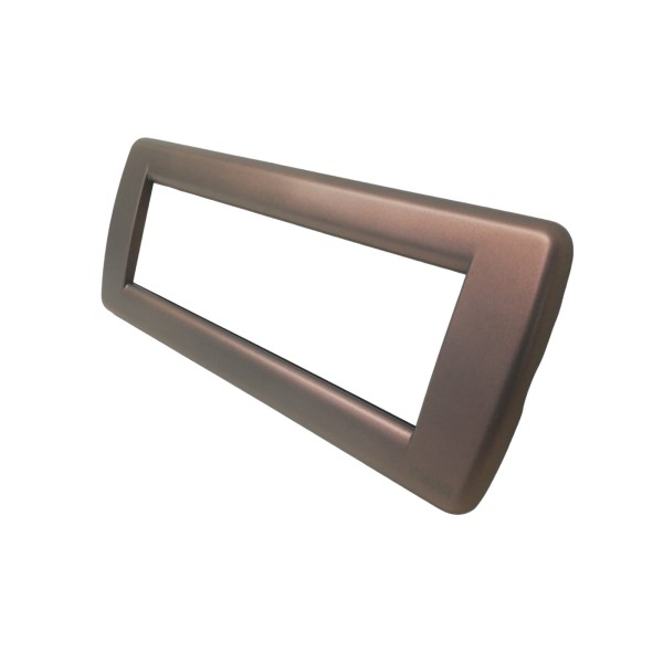 Vimar Idea 16756.27 Placca Rondo' Metallo 6 Moduli Champagne