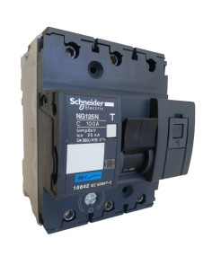 Disjoncteur Schneider 18642 ng125 3P 100A 25kΩ à courbe C, 4,5 modules