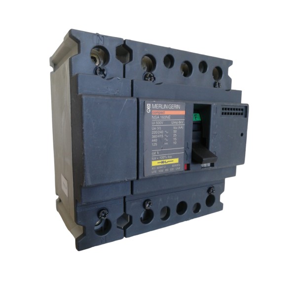 Schneider/merlin gerin 28221 interruttore automatico magnetotermico nsa160e 3p+n tm125d 4p 125a 25ka