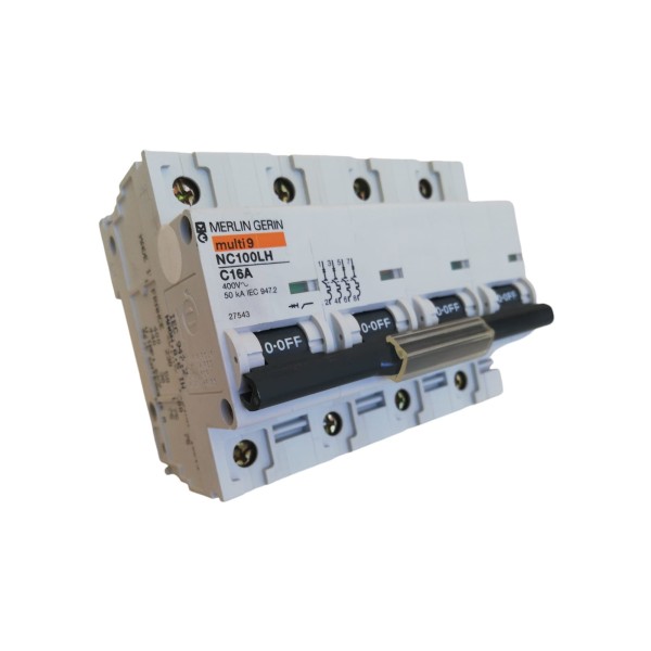 Schneider/merlin gerin interruttore automatico magnetotermico nc100lh 4p 16a curva c 50ka