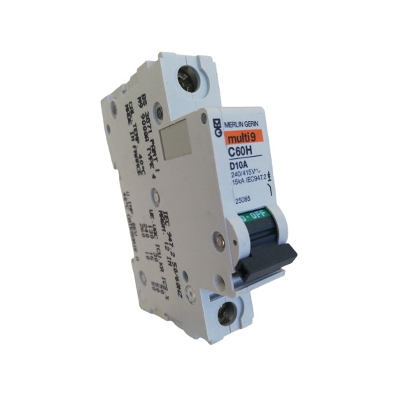 Merlin gerin 25085 interruttore automatico magnetotermico 1p 10a 10k curva d c60