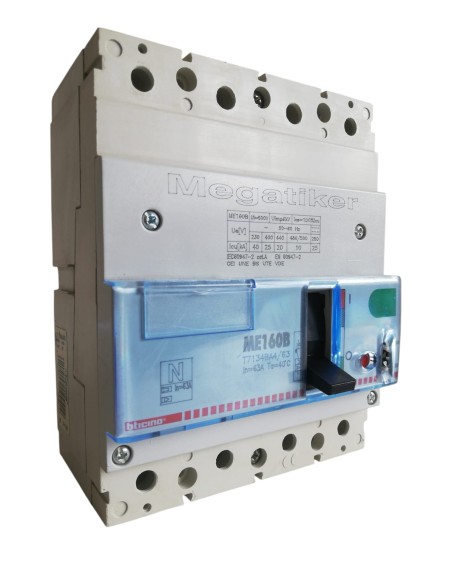 Bticino t7134ba4/63 interruttore automatico magnetotermico me160b 4p 63a 25ka