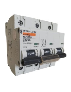 Disjoncteur magnétothermique Merlin Gerin 27276 NC100H triphasé 100 A 10 kA
