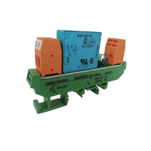 Eurogi 31e018761 scheda interfaccia rele' 8a 24vdc 1na emsr1na/24c