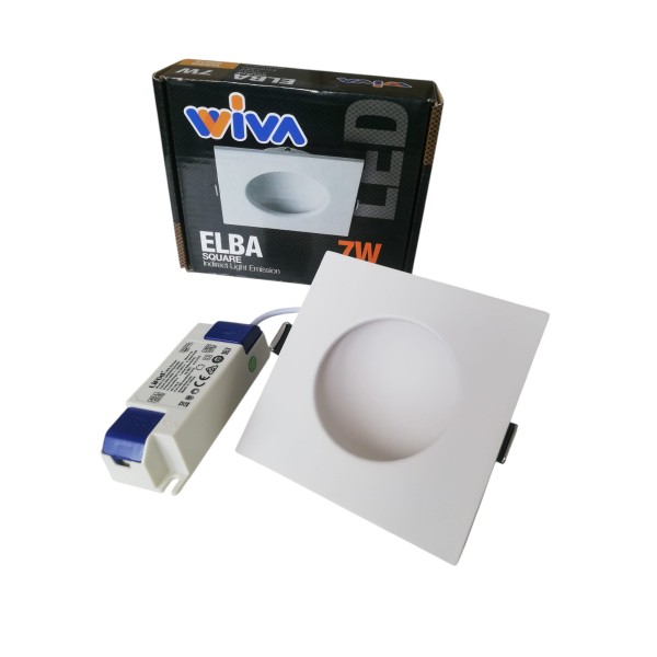 WL ELBA-SQ DWL FIX 7W NO WFL BLANCO