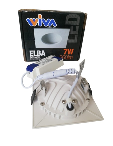 WL ELBA-SQ DWL FIX 7W NO WFL BLANCO