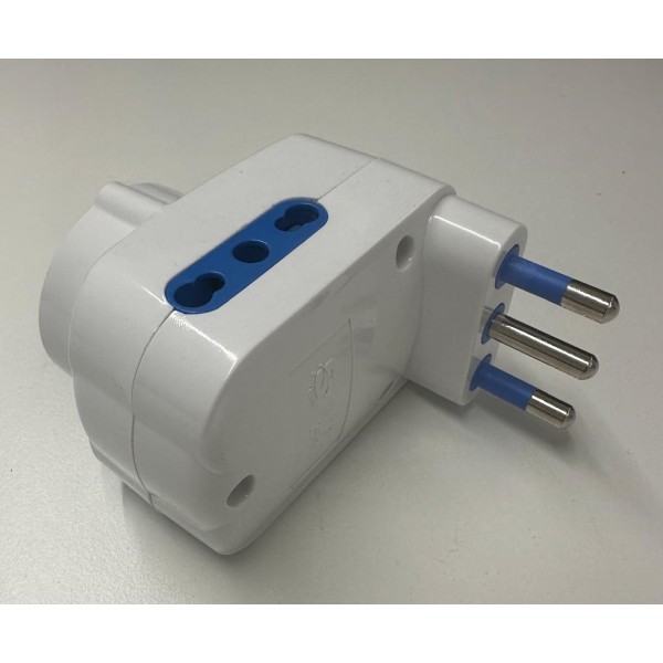 Faeg 8115 adattatore triplo schuko spina 16a, 2prese bipasso 10/16a con interruttore