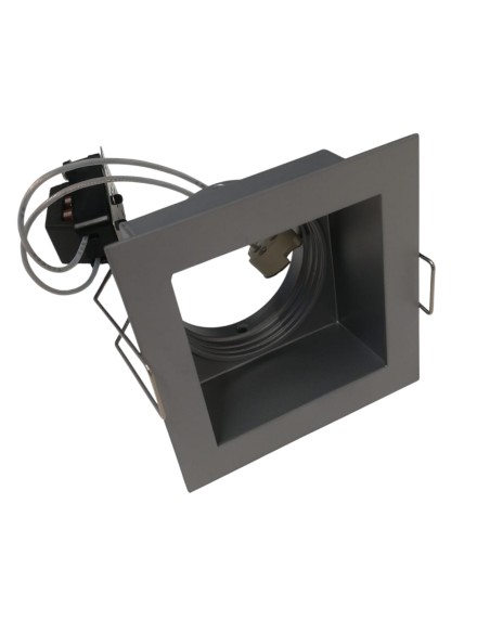 Delta light 202 20 01 a Carree s1-recessed spotlight 50w gx5,3 grey 80x80mm hole 60x60mm