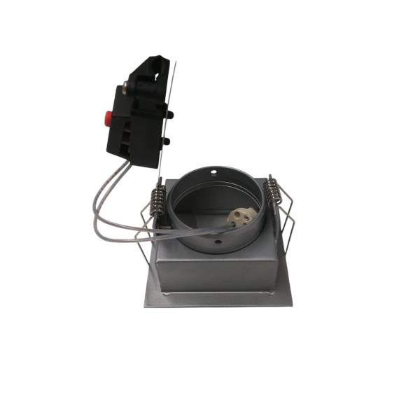 Delta light 202 20 01 a Carree s1-recessed spotlight 50w gx5,3 grey 80x80mm hole 60x60mm