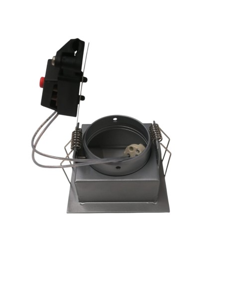 Delta light 202 20 01 a Carree s1-recessed spotlight 50w gx5,3 grey 80x80mm hole 60x60mm