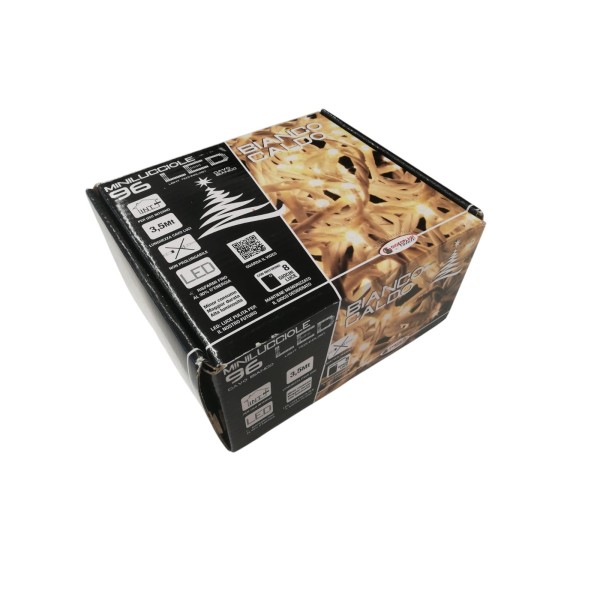 Giocoplast mini lucioles 14210917 : 96 LED blanc chaud, 8 jeux lumineux et câble inclus.