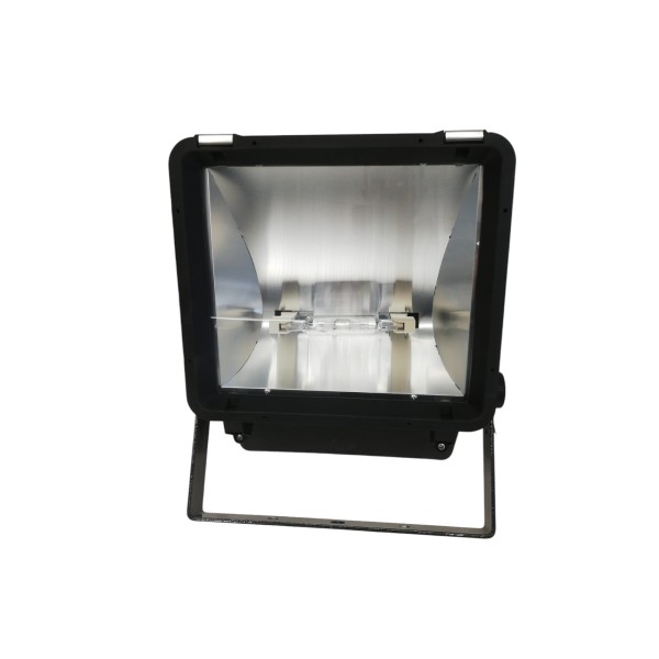 Projecteur GE Lighting 33695 noir 150 W à halogénures métalliques RX7S, correction du facteur de puissance, IP65 avec lampe