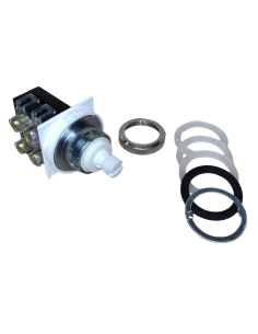 Ge power 180657 077re11 mushroom push button, rotational release, nc/no