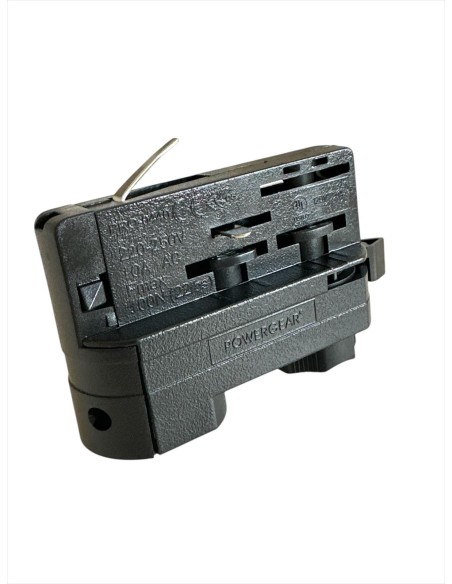 Powergear PRO-0440-B Classic 3-Circuit Adapter Black for Track Light