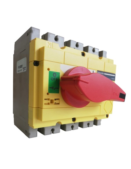 Schneider 31124 ins250 3p 160a switch disconnector with red handle