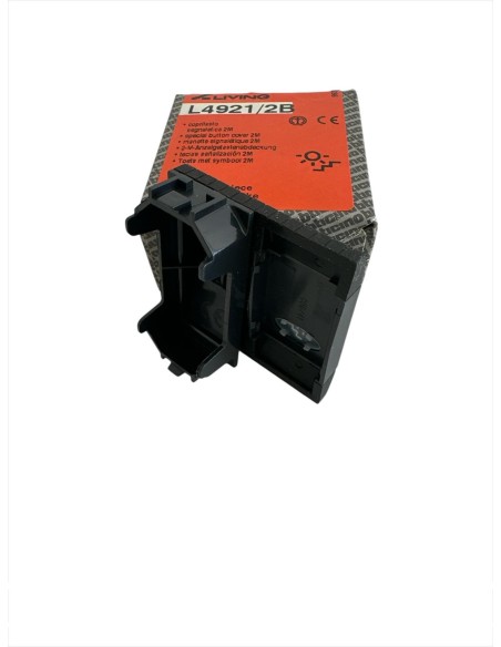 Bticino l4921/2b tapa de llave serigrafiada 'luz de escalera' 2 módulos living international