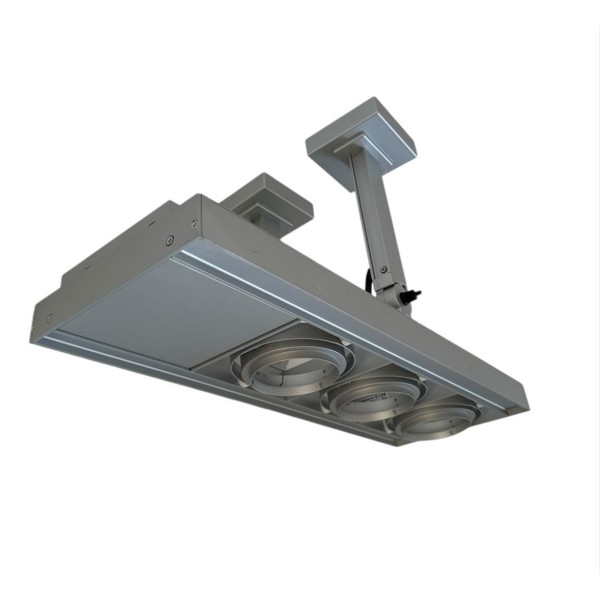 Iguzzini 3.5143.015.0 Large ceiling/wall basket 4 compartments 3x100w 12v hal. with transformer grey