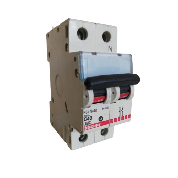 Bticino F81N/40 1+n 40a 6kw 2-module circuit breaker