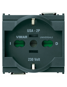 Vima 16210 Universal Safety Socket Idea 2 Modules Grey