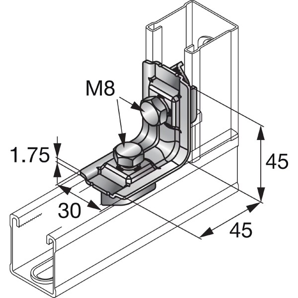 Hilti 418757 supporto angolare mm-a-90
